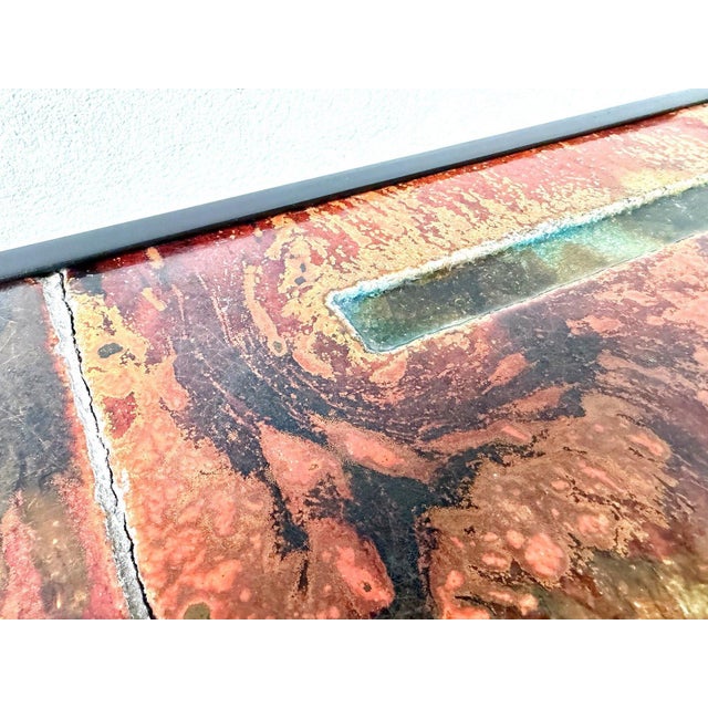 Coffee Table in Enameled Lava and Metal by Robert and Jean Cloutier, 1950s For Sale - Image 16 of 18