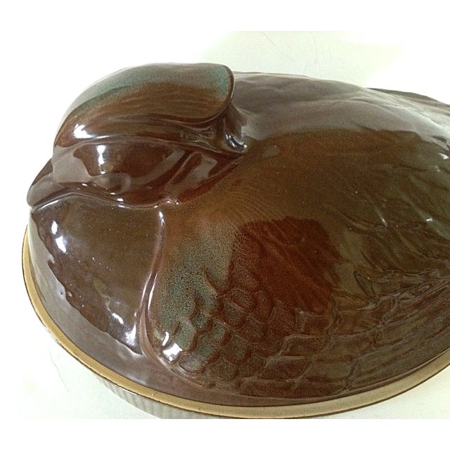 Farmhouse English Mid Century Duck Ceramic Tureen For Sale - Image 3 of 5