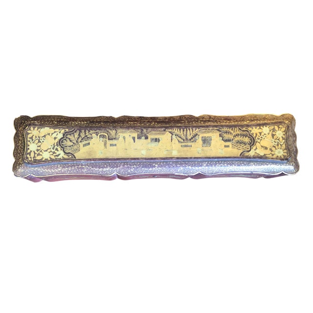 Early 19th Century Hand Painted Chinese Fan Box For Sale - Image 4 of 7