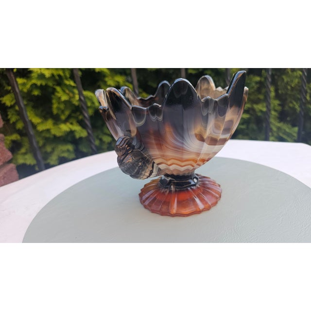 Art Deco Glass Cake Stand from United Glassware STS Abel, 1930s For Sale - Image 4 of 8