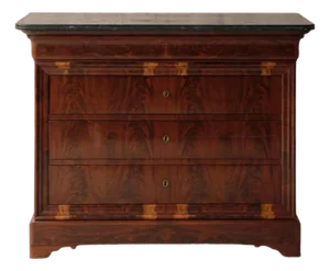 1850s French Louis Philippe Period Marble Top Commode