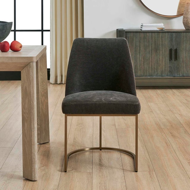 Kenneth Ludwig Chicago Hanni Gray Upholstered Dining Chair For Sale - Image 4 of 8