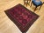 Vintage Afghan Bokhara Area Rug, Hand-Knotted Wool, Allover Geometric Pattern, Plum & Burgundy, 4x5 For Sale - Image 17 of 17