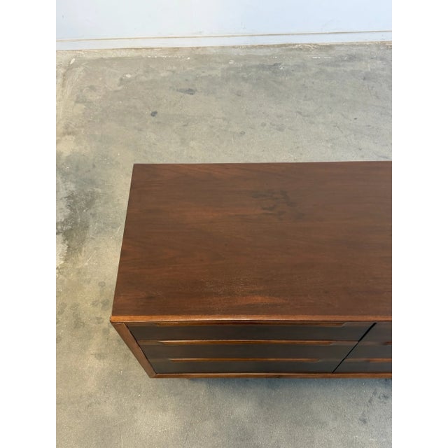 1960s Minimal Triple Dresser in Dark Walnut For Sale - Image 13 of 13