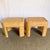 Boho Chic Woven Bamboo Rattan Side Tables - A Pair For Sale In Miami - Image 6 of 8