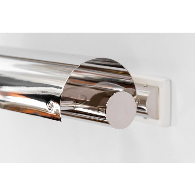 Art Deco Nickel-Plated Wall Lamp, Vienna, Austria, 1920s For Sale - Image 10 of 18