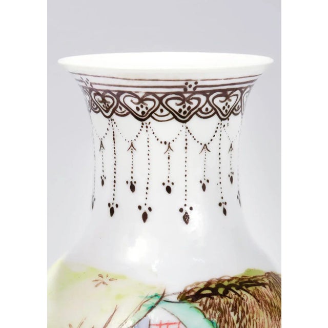 Vintage Chinese Export Eggshell Porcelain Vase For Sale - Image 9 of 12