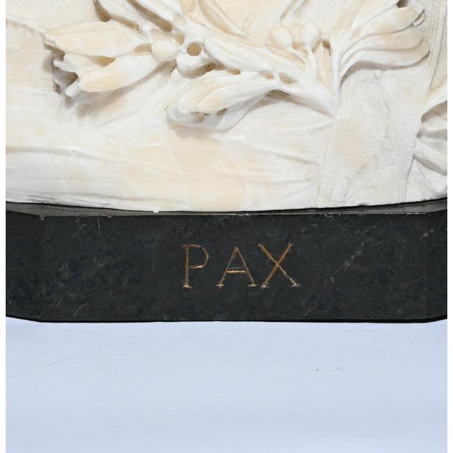 Stone Remo Merlina, PAX White Sculpture, 19th Century, Marble For Sale - Image 7 of 9