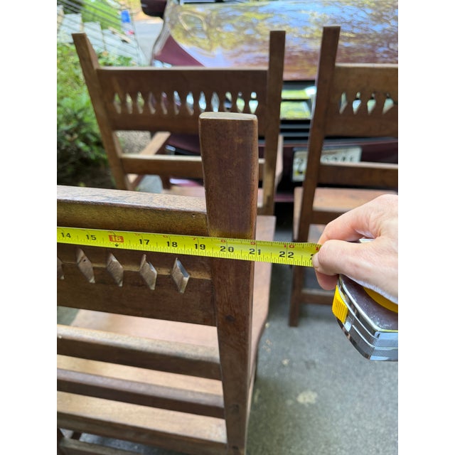 Early 20th Century Early 20th Century Solid Hardwoord Chairs (Set of Six in Southwest Style) For Sale - Image 5 of 7