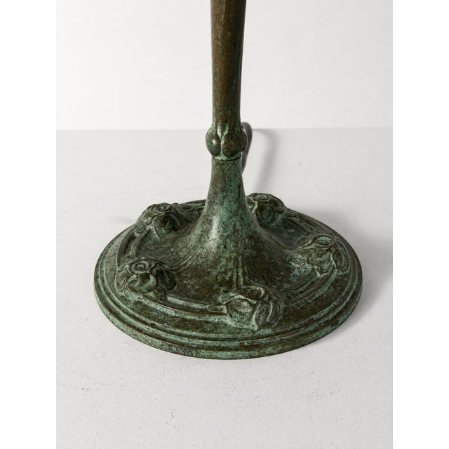 Model 6530 Table Lamp with Crocodile Glass Shade by Alice Nordin for Böhlmarks, 1890s For Sale - Image 3 of 12