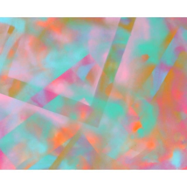 Pink and Cyan Abstract For Sale - Image 4 of 5