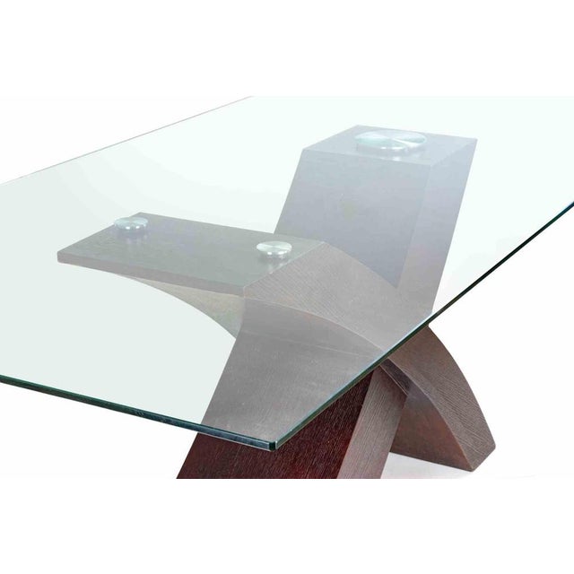 Black Vintage Bless Coffee Table in Walnut and Glass, Italy, 1990s For Sale - Image 8 of 9