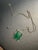 Metal 1920s Art Deco Silver Chrysoprase Marcasite Necklace For Sale - Image 7 of 9