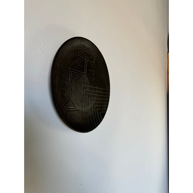 1980's Sherman Cave Creek Native American Navaho Wall Ceramic Plate For Sale - Image 4 of 11