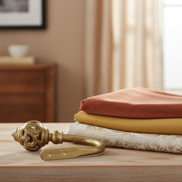 Vintage Brass Pineapple Curtain Tiebacks – Set of 6 For Sale In Austin - Image 6 of 6