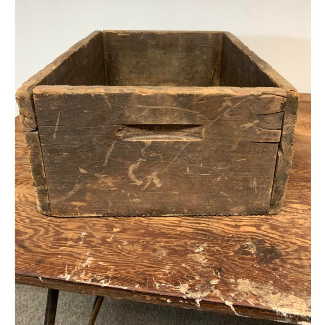 Farmhouse Rustic Wood Fruit Crate With Metal Mesh Bottom For Sale - Image 3 of 8
