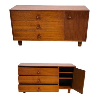 1950s Herman Miller George Nelson Walnut Dresser or Media Cabinet MCM For Sale