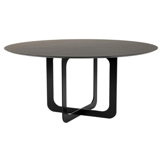 Brown Stone Dark Brown Settanta 1600 Round Dining Table by Disain1971 For Sale - Image 8 of 8
