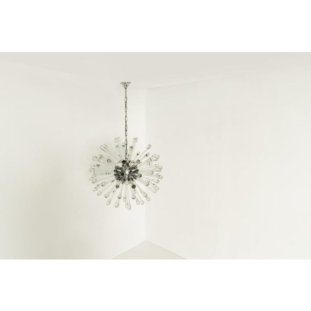 Sputnik Murano Glass Drops Chandelier, Italy, 1960s For Sale - Image 4 of 16