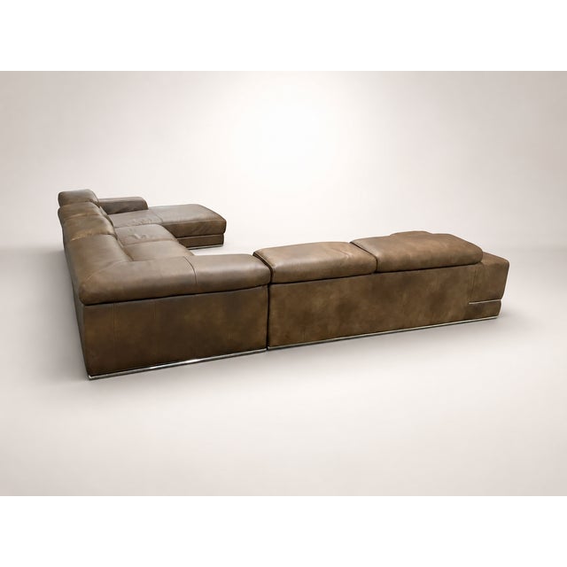 Brown Loom Earthline Modular Sectional For Sale - Image 8 of 14