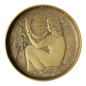 1930s N. Dam Ravn Bronze Nordisk Malm, Norse Mythological Scene Plate
