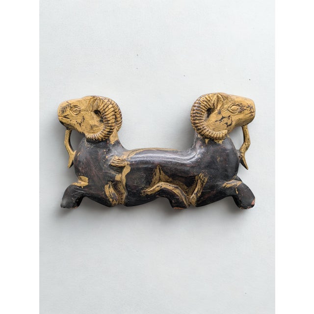 1950s Artisan Crafted Egyptian Revival Two-Headed Ram Sculpture For Sale In Portland, OR - Image 6 of 15