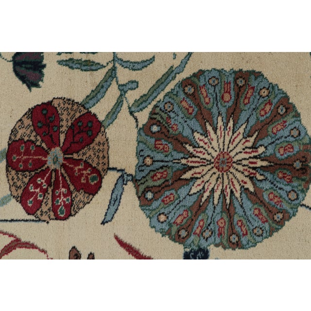 Vintage Zeki Müren Art Deco Rug, With Floral Patterns, From Rug & Kilim For Sale In New York - Image 6 of 7