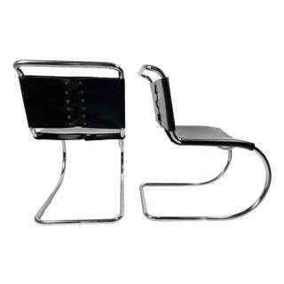 MR10 Chairs by Ludwig Mies Van Der Rohe for Knoll International, 1970s, Set of 2 For Sale