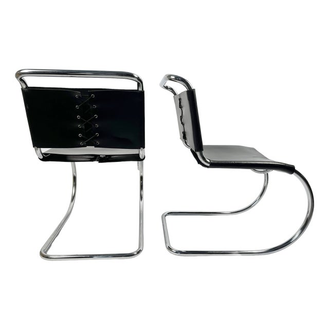 MR10 Chairs by Ludwig Mies Van Der Rohe for Knoll International, 1970s, Set of 2 For Sale