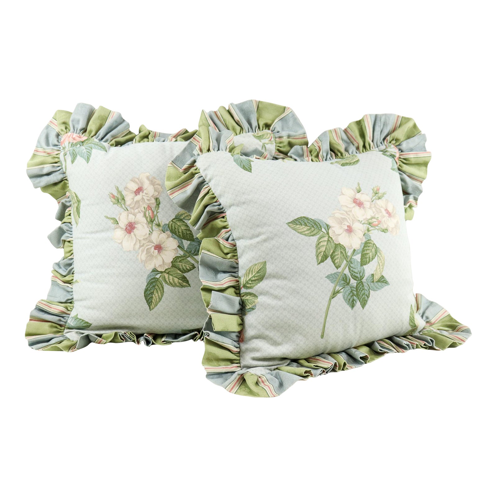 Vintage Waverly Floral Accent Pillows Set of 2 Chairish