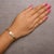 Haus of Brilliance 14K Yellow Gold Plated .925 Sterling Silver Diamond Accent Inlaid Cross Cuban Link Bracelet (I-J Color, I3 Clarity)- 7.25" For Sale - Image 4 of 5