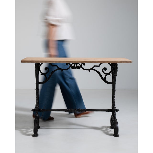 Cast Iron Bistro Table, Antique, France, Early 20th Century For Sale - Image 13 of 18