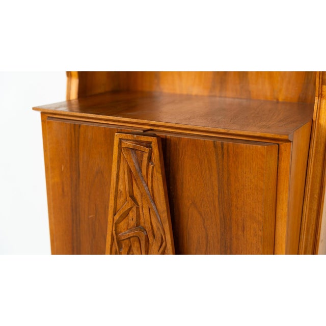 1970s Mid-Century Italian Wall Units in Walnut, 1970s, Set of 2 For Sale - Image 5 of 18