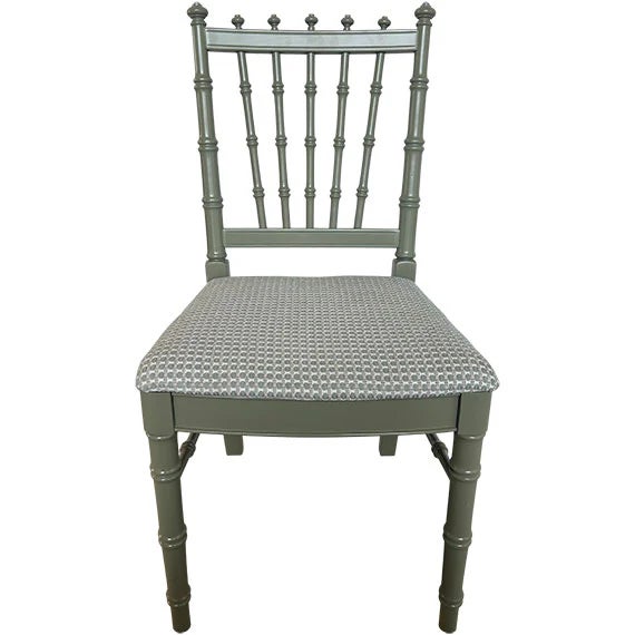 Modern Late 20th Century Finished 4 Drawer 1 Chair Vintage Bamboo Style Desk For Sale - Image 3 of 3