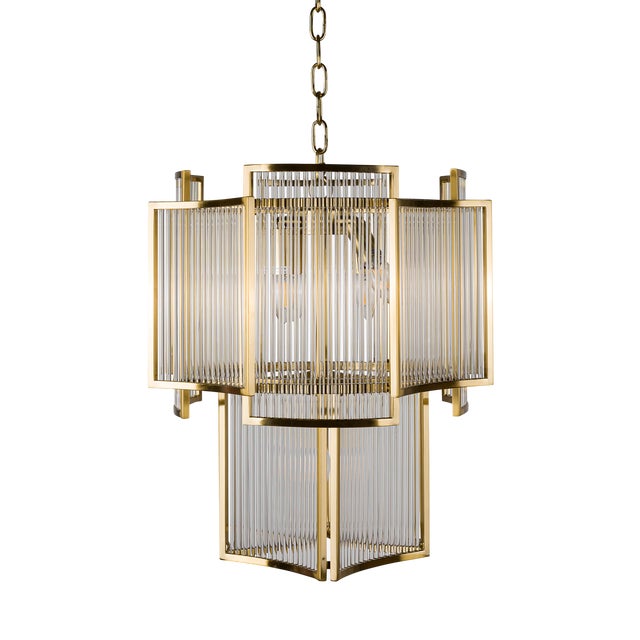 Brass Monte Carlo Piccolo Chandelier from Pure White Lines For Sale