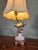 Vintage Early 20th Century Porcelain Table Lamp, Bird & Flowers For Sale - Image 12 of 13
