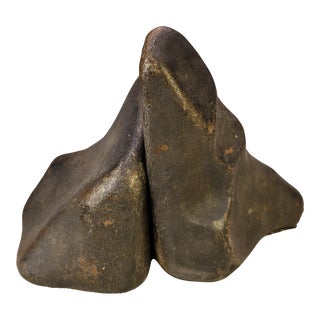 Vintage Noguchi Style Iron Bookends- Set of 2 For Sale