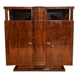 Art Deco Walnut Wardrobe, 1930s For Sale