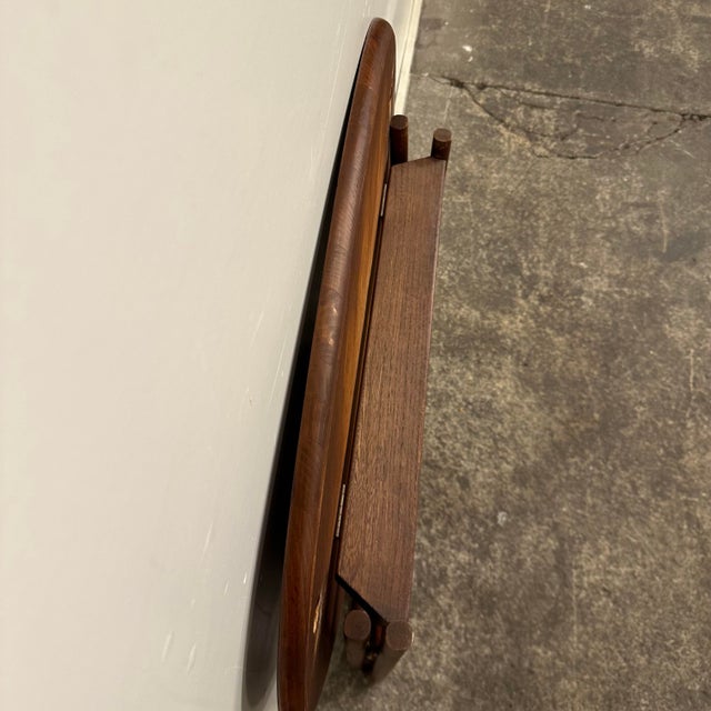 1950s Foldable Teak Side Table by Peter Hvidt and Oral Mølgaard-Nielsen for France and Daverkosen For Sale - Image 12 of 12