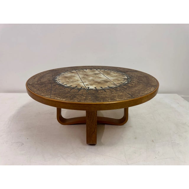 1980s Danish Ceramic Tile-Top Coffee Table, 1980s For Sale - Image 5 of 11