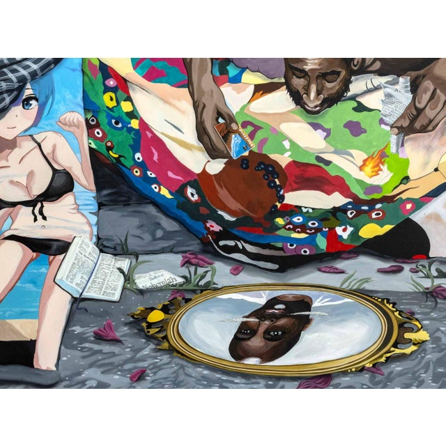 2020s Nehemiah Cisneros Wicked City Acrylic on Canvas For Sale - Image 5 of 8