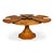 2020s Transitional Round Dining Table, Medium - Light Brown Oak With Faceted Pedestal Base For Sale - Image 5 of 11