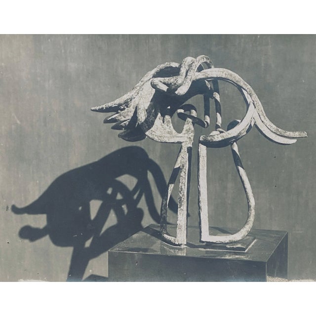 Modern Marc Vaux, Vintage Silver Gelatin Photograph Jacques Lipchitz Sculpture Photo Signed, 1930 For Sale - Image 3 of 6