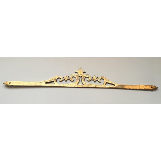 1920s 1920's Vintage Cast Brass Applique Header For Sale - Image 5 of 5