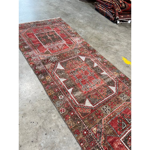 Mediterranean Nomadic Vintage Tribal Runner Rug For Sale - Image 3 of 6