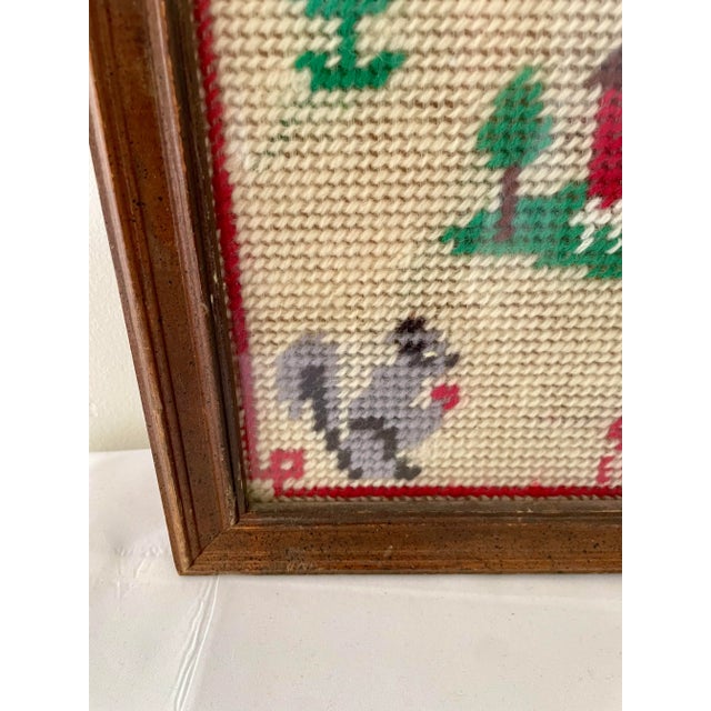 American Mid 20th Century Vintage Framed Needlework "Home Sweet Home" For Sale - Image 3 of 7