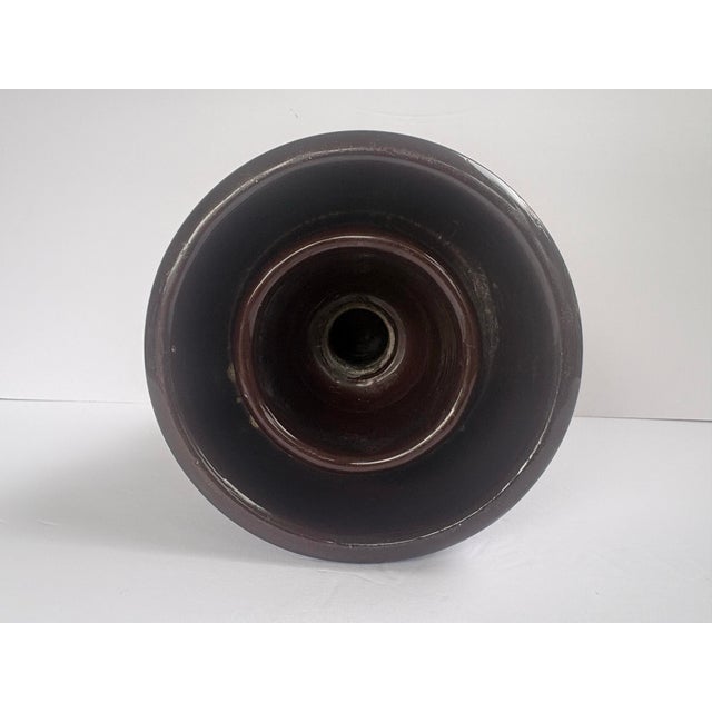 Vintage Locke Hi-Top Brown Glazed Porcelain Electrical Insulator, Usa For Sale - Image 9 of 11