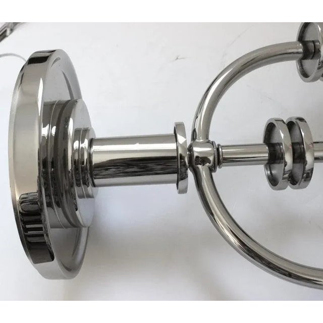 Silver Karl Springer Attrib Table Lamp Nickel Plated Art Deco Revival For Sale - Image 8 of 13