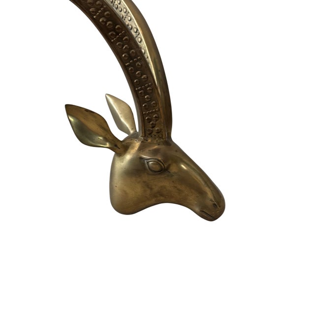 Vintage Brass Ibex or Rams Head Coffee Table Bases, C. 1960s For Sale - Image 9 of 14