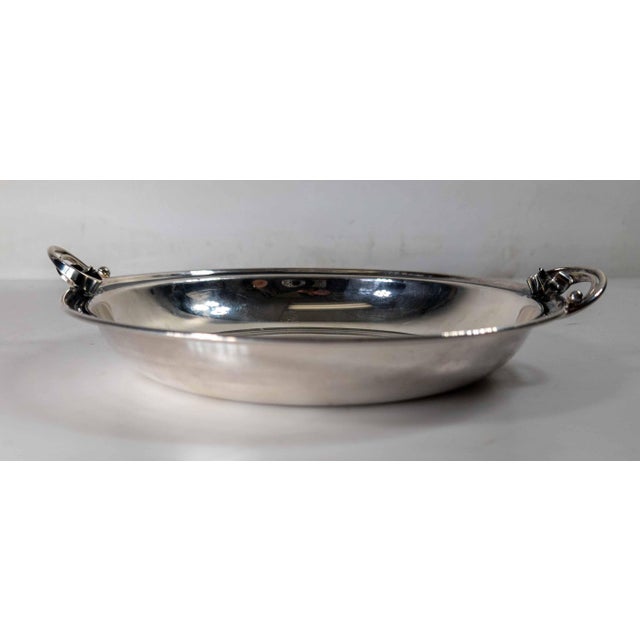 Art Deco Mid-Century Danish Silverplate Art Deco Style Bowl For Sale - Image 3 of 12